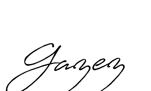 The best way (Antro_Vectra_Bolder) to make a short signature is to pick only two or three words in your name. The name Gazez include a total of six letters. For converting this name. Gazez signature style 7 images and pictures png