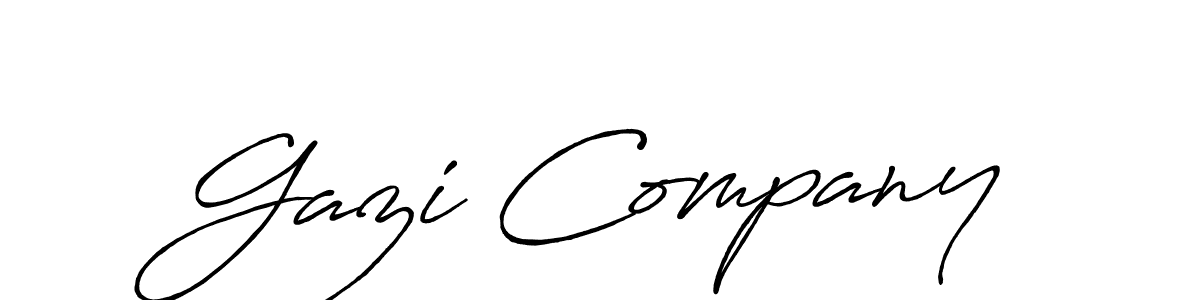 Gazi Company stylish signature style. Best Handwritten Sign (Antro_Vectra_Bolder) for my name. Handwritten Signature Collection Ideas for my name Gazi Company. Gazi Company signature style 7 images and pictures png