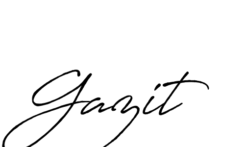 How to make Gazit name signature. Use Antro_Vectra_Bolder style for creating short signs online. This is the latest handwritten sign. Gazit signature style 7 images and pictures png
