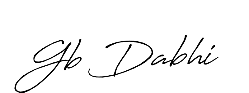 Also You can easily find your signature by using the search form. We will create Gb Dabhi name handwritten signature images for you free of cost using Antro_Vectra_Bolder sign style. Gb Dabhi signature style 7 images and pictures png