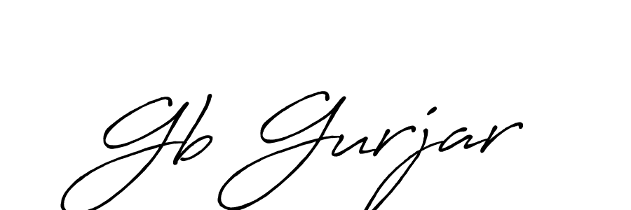 Make a beautiful signature design for name Gb Gurjar. With this signature (Antro_Vectra_Bolder) style, you can create a handwritten signature for free. Gb Gurjar signature style 7 images and pictures png