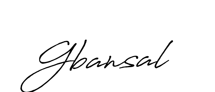 Gbansal stylish signature style. Best Handwritten Sign (Antro_Vectra_Bolder) for my name. Handwritten Signature Collection Ideas for my name Gbansal. Gbansal signature style 7 images and pictures png