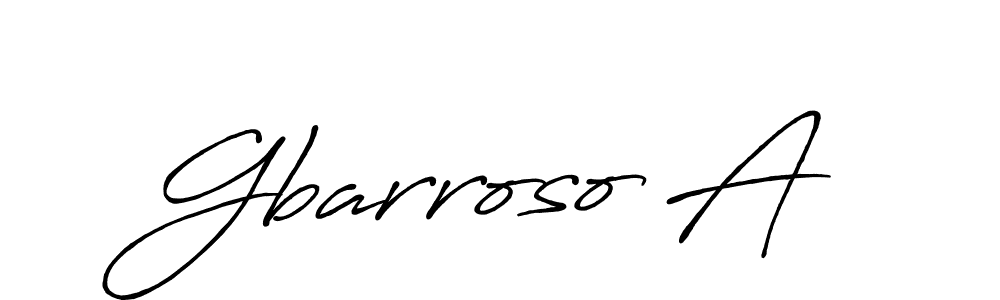 Make a beautiful signature design for name Gbarroso A. With this signature (Antro_Vectra_Bolder) style, you can create a handwritten signature for free. Gbarroso A signature style 7 images and pictures png