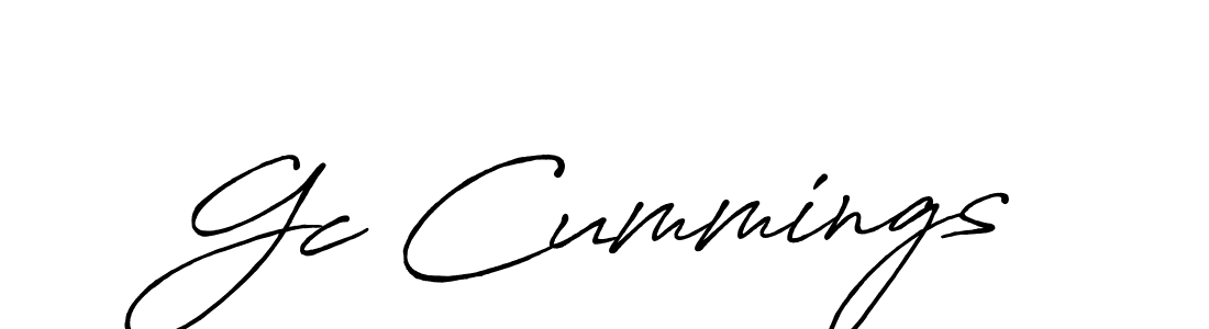 You should practise on your own different ways (Antro_Vectra_Bolder) to write your name (Gc Cummings) in signature. don't let someone else do it for you. Gc Cummings signature style 7 images and pictures png