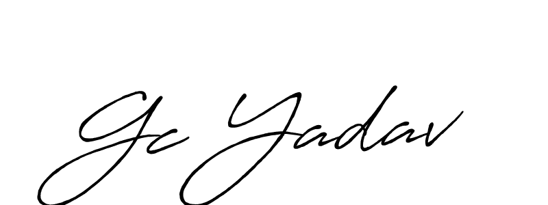 Make a beautiful signature design for name Gc Yadav. With this signature (Antro_Vectra_Bolder) style, you can create a handwritten signature for free. Gc Yadav signature style 7 images and pictures png