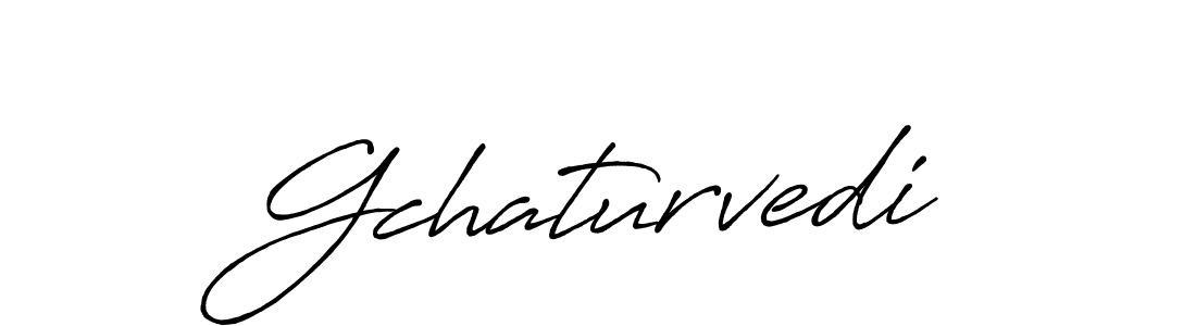 Gchaturvedi stylish signature style. Best Handwritten Sign (Antro_Vectra_Bolder) for my name. Handwritten Signature Collection Ideas for my name Gchaturvedi. Gchaturvedi signature style 7 images and pictures png