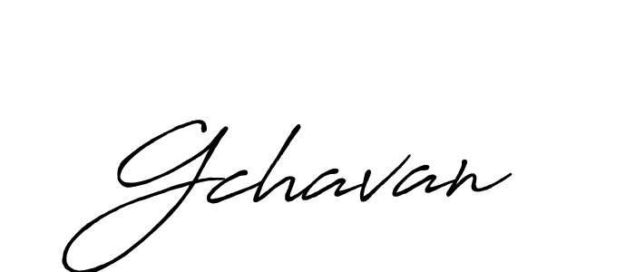 Make a beautiful signature design for name Gchavan. With this signature (Antro_Vectra_Bolder) style, you can create a handwritten signature for free. Gchavan signature style 7 images and pictures png