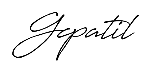 Make your name Gcpatil memorable on every contract using Antro_Vectra_Bolder autograph style. Instant transparent background export available. Gcpatil signature style 7 images and pictures png