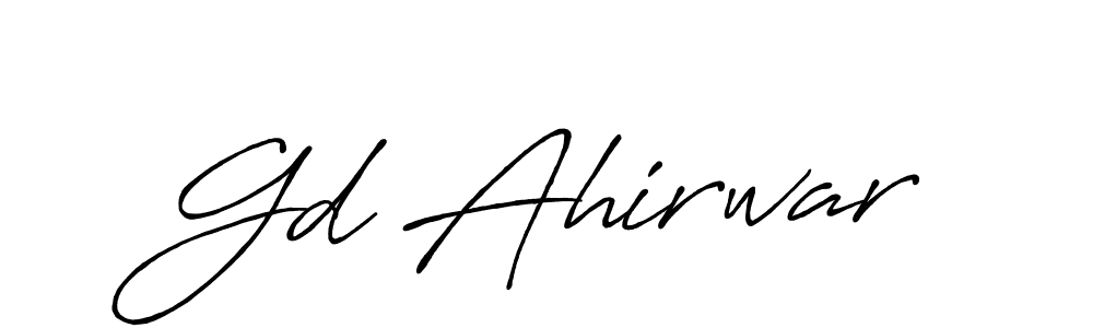 Also we have Gd Ahirwar name is the best signature style. Create professional handwritten signature collection using Antro_Vectra_Bolder autograph style. Gd Ahirwar signature style 7 images and pictures png