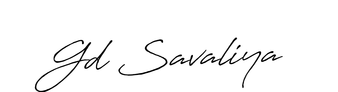 Use a signature maker to create a handwritten signature online. With this signature software, you can design (Antro_Vectra_Bolder) your own signature for name Gd Savaliya. Gd Savaliya signature style 7 images and pictures png