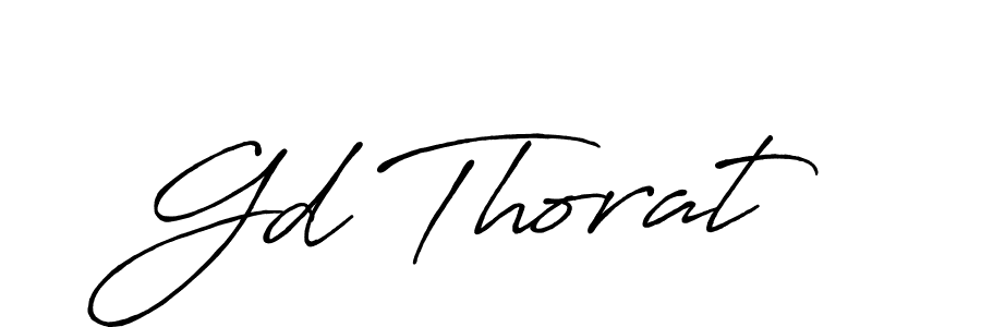 Gd Thorat stylish signature style. Best Handwritten Sign (Antro_Vectra_Bolder) for my name. Handwritten Signature Collection Ideas for my name Gd Thorat. Gd Thorat signature style 7 images and pictures png