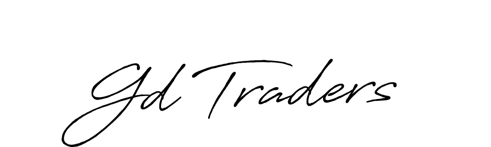 Gd Traders stylish signature style. Best Handwritten Sign (Antro_Vectra_Bolder) for my name. Handwritten Signature Collection Ideas for my name Gd Traders. Gd Traders signature style 7 images and pictures png