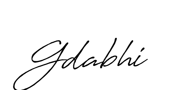 Also we have Gdabhi name is the best signature style. Create professional handwritten signature collection using Antro_Vectra_Bolder autograph style. Gdabhi signature style 7 images and pictures png