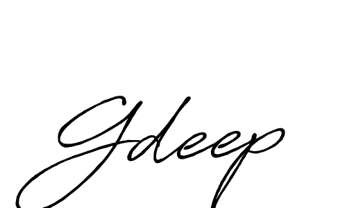 Gdeep stylish signature style. Best Handwritten Sign (Antro_Vectra_Bolder) for my name. Handwritten Signature Collection Ideas for my name Gdeep. Gdeep signature style 7 images and pictures png