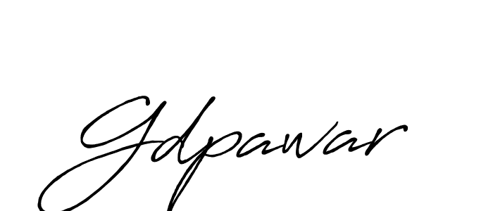 Use a signature maker to create a handwritten signature online. With this signature software, you can design (Antro_Vectra_Bolder) your own signature for name Gdpawar. Gdpawar signature style 7 images and pictures png