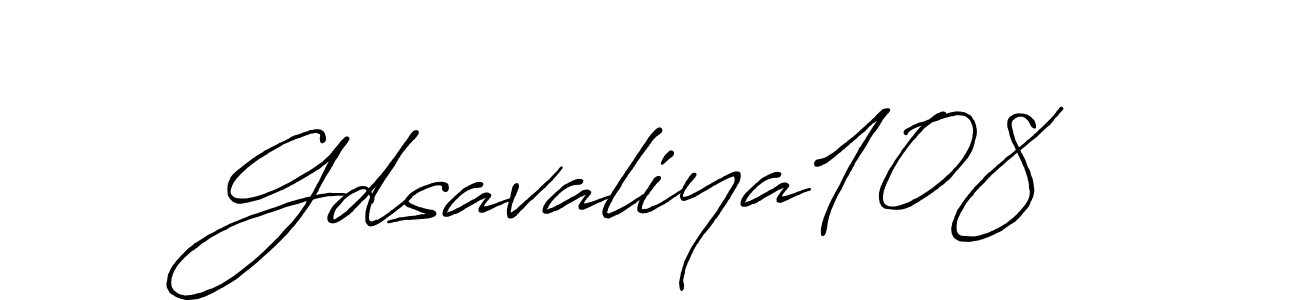 Gdsavaliya108 stylish signature style. Best Handwritten Sign (Antro_Vectra_Bolder) for my name. Handwritten Signature Collection Ideas for my name Gdsavaliya108. Gdsavaliya108 signature style 7 images and pictures png