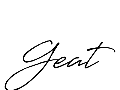 Create a beautiful signature design for name Geat. With this signature (Antro_Vectra_Bolder) fonts, you can make a handwritten signature for free. Geat signature style 7 images and pictures png