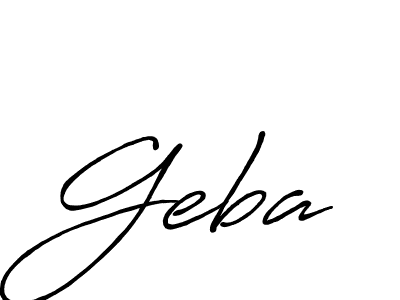 Create a beautiful signature design for name Geba. With this signature (Antro_Vectra_Bolder) fonts, you can make a handwritten signature for free. Geba signature style 7 images and pictures png