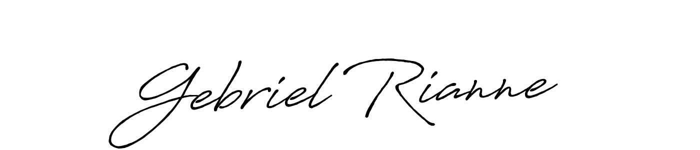 Gebriel Rianne stylish signature style. Best Handwritten Sign (Antro_Vectra_Bolder) for my name. Handwritten Signature Collection Ideas for my name Gebriel Rianne. Gebriel Rianne signature style 7 images and pictures png