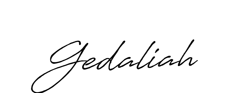 It looks lik you need a new signature style for name Gedaliah. Design unique handwritten (Antro_Vectra_Bolder) signature with our free signature maker in just a few clicks. Gedaliah signature style 7 images and pictures png