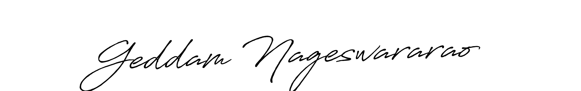 How to make Geddam Nageswararao name signature. Use Antro_Vectra_Bolder style for creating short signs online. This is the latest handwritten sign. Geddam Nageswararao signature style 7 images and pictures png