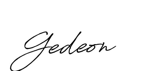 Make a beautiful signature design for name Gedeon. With this signature (Antro_Vectra_Bolder) style, you can create a handwritten signature for free. Gedeon signature style 7 images and pictures png