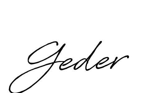 How to make Geder signature? Antro_Vectra_Bolder is a professional autograph style. Create handwritten signature for Geder name. Geder signature style 7 images and pictures png