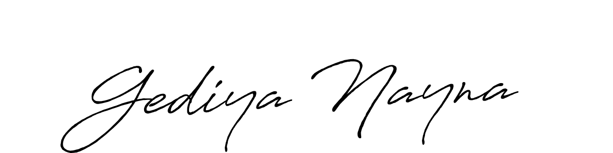 if you are searching for the best signature style for your name Gediya Nayna. so please give up your signature search. here we have designed multiple signature styles  using Antro_Vectra_Bolder. Gediya Nayna signature style 7 images and pictures png