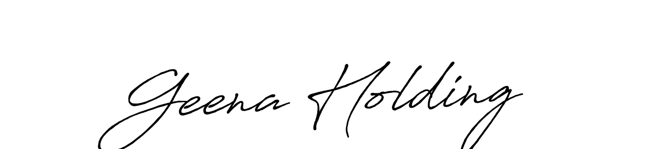 Make a short Geena Holding signature style. Manage your documents anywhere anytime using Antro_Vectra_Bolder. Create and add eSignatures, submit forms, share and send files easily. Geena Holding signature style 7 images and pictures png