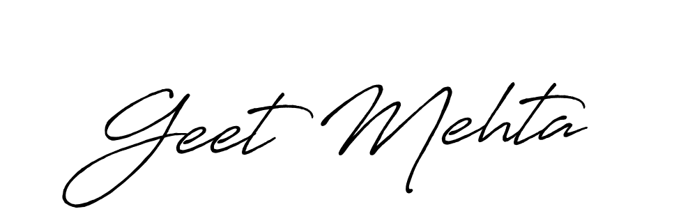How to make Geet Mehta signature? Antro_Vectra_Bolder is a professional autograph style. Create handwritten signature for Geet Mehta name. Geet Mehta signature style 7 images and pictures png