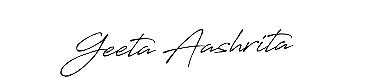 Make a beautiful signature design for name Geeta Aashrita. Use this online signature maker to create a handwritten signature for free. Geeta Aashrita signature style 7 images and pictures png