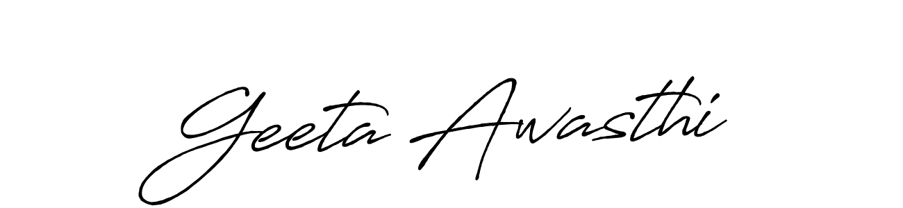 Design your own signature with our free online signature maker. With this signature software, you can create a handwritten (Antro_Vectra_Bolder) signature for name Geeta Awasthi. Geeta Awasthi signature style 7 images and pictures png