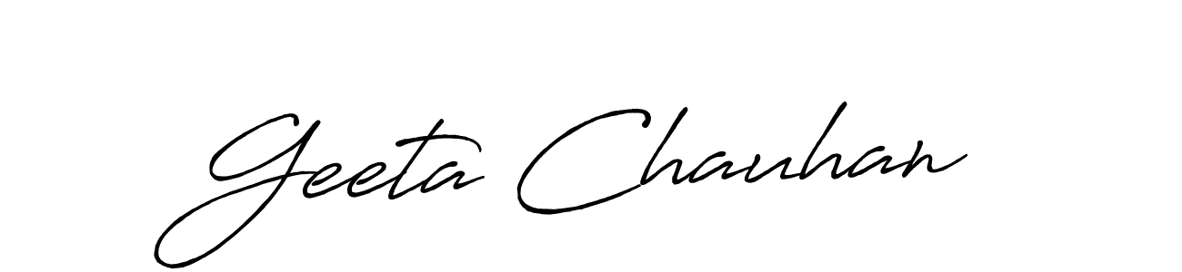 How to make Geeta Chauhan signature? Antro_Vectra_Bolder is a professional autograph style. Create handwritten signature for Geeta Chauhan name. Geeta Chauhan signature style 7 images and pictures png