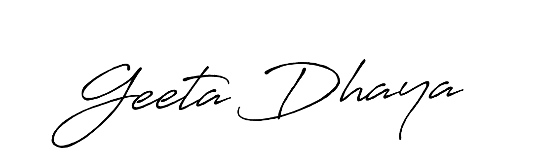 You should practise on your own different ways (Antro_Vectra_Bolder) to write your name (Geeta Dhaya) in signature. don't let someone else do it for you. Geeta Dhaya signature style 7 images and pictures png