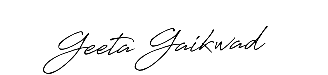 Also we have Geeta Gaikwad name is the best signature style. Create professional handwritten signature collection using Antro_Vectra_Bolder autograph style. Geeta Gaikwad signature style 7 images and pictures png