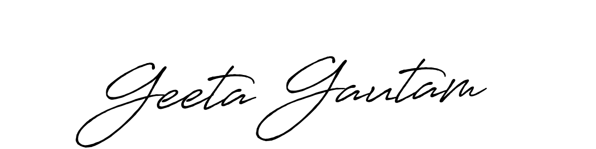 This is the best signature style for the Geeta Gautam name. Also you like these signature font (Antro_Vectra_Bolder). Mix name signature. Geeta Gautam signature style 7 images and pictures png