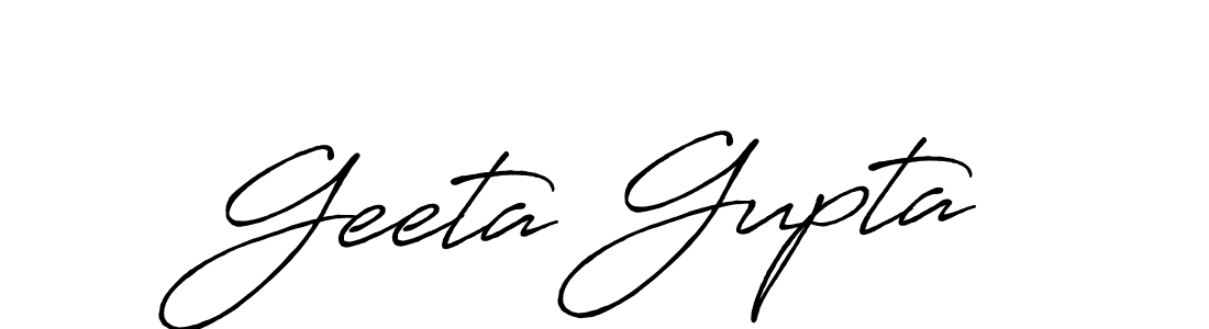 Also You can easily find your signature by using the search form. We will create Geeta Gupta name handwritten signature images for you free of cost using Antro_Vectra_Bolder sign style. Geeta Gupta signature style 7 images and pictures png