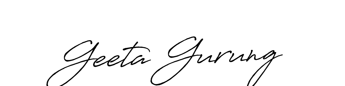 Make a short Geeta Gurung signature style. Manage your documents anywhere anytime using Antro_Vectra_Bolder. Create and add eSignatures, submit forms, share and send files easily. Geeta Gurung signature style 7 images and pictures png