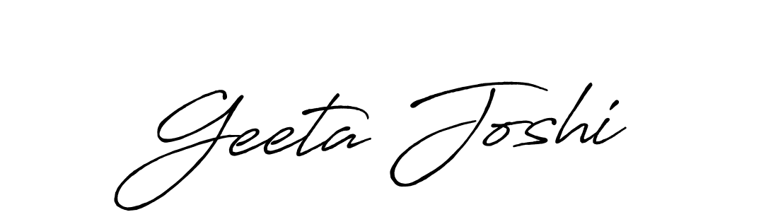 Use a signature maker to create a handwritten signature online. With this signature software, you can design (Antro_Vectra_Bolder) your own signature for name Geeta Joshi. Geeta Joshi signature style 7 images and pictures png