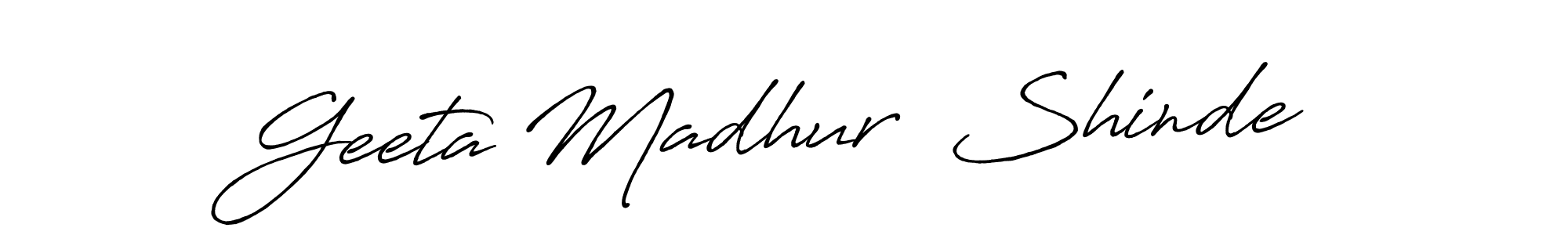 Also You can easily find your signature by using the search form. We will create Geeta Madhur  Shinde name handwritten signature images for you free of cost using Antro_Vectra_Bolder sign style. Geeta Madhur  Shinde signature style 7 images and pictures png