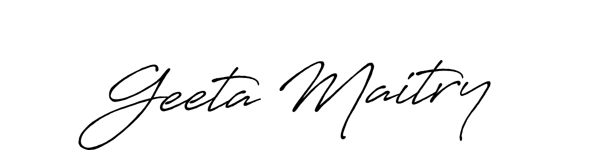 Antro_Vectra_Bolder is a professional signature style that is perfect for those who want to add a touch of class to their signature. It is also a great choice for those who want to make their signature more unique. Get Geeta Maitry name to fancy signature for free. Geeta Maitry signature style 7 images and pictures png