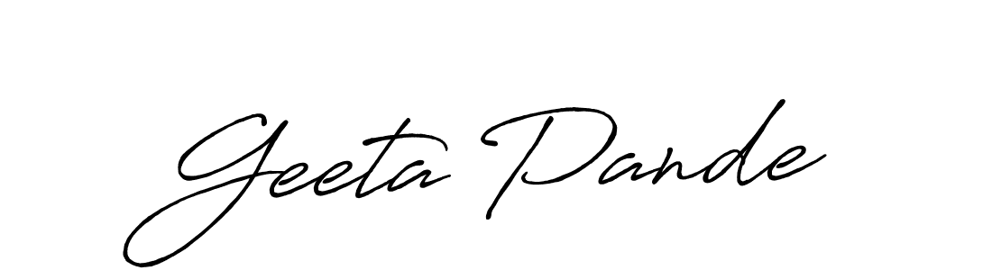 Also we have Geeta Pande name is the best signature style. Create professional handwritten signature collection using Antro_Vectra_Bolder autograph style. Geeta Pande signature style 7 images and pictures png