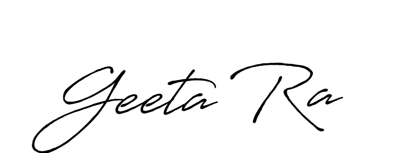 Make a beautiful signature design for name Geeta Ra. With this signature (Antro_Vectra_Bolder) style, you can create a handwritten signature for free. Geeta Ra signature style 7 images and pictures png