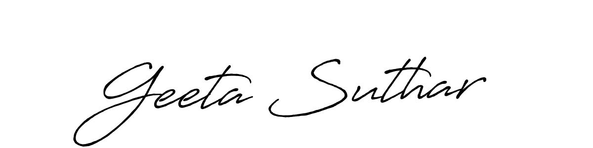 Once you've used our free online signature maker to create your best signature Antro_Vectra_Bolder style, it's time to enjoy all of the benefits that Geeta Suthar name signing documents. Geeta Suthar signature style 7 images and pictures png