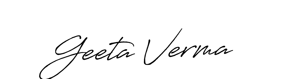 How to make Geeta Verma signature? Antro_Vectra_Bolder is a professional autograph style. Create handwritten signature for Geeta Verma name. Geeta Verma signature style 7 images and pictures png