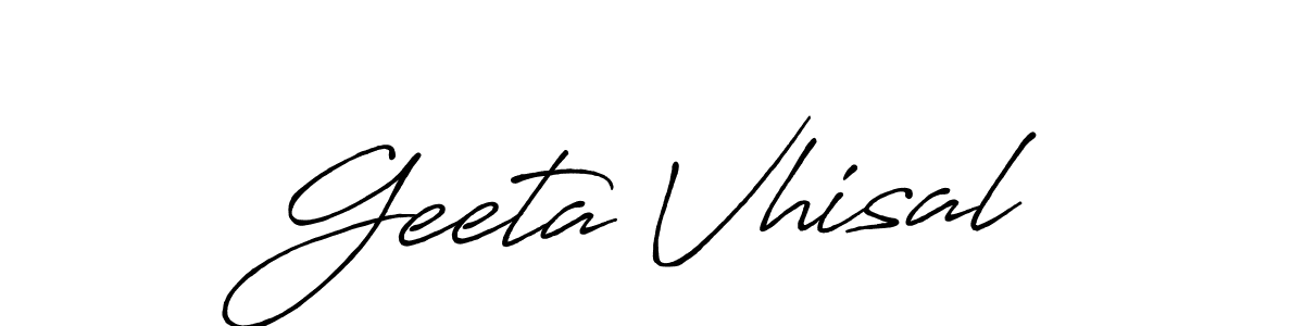 This is the best signature style for the Geeta Vhisal name. Also you like these signature font (Antro_Vectra_Bolder). Mix name signature. Geeta Vhisal signature style 7 images and pictures png
