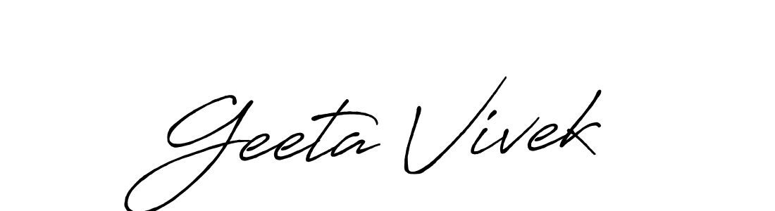 Make a beautiful signature design for name Geeta Vivek. Use this online signature maker to create a handwritten signature for free. Geeta Vivek signature style 7 images and pictures png