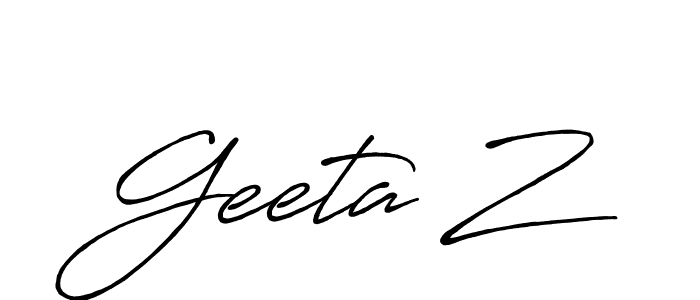 Also we have Geeta Z name is the best signature style. Create professional handwritten signature collection using Antro_Vectra_Bolder autograph style. Geeta Z signature style 7 images and pictures png