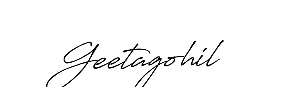 Use a signature maker to create a handwritten signature online. With this signature software, you can design (Antro_Vectra_Bolder) your own signature for name Geetagohil. Geetagohil signature style 7 images and pictures png
