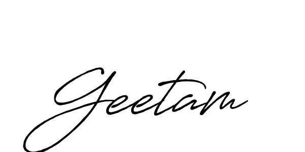 Create a beautiful signature design for name Geetam. With this signature (Antro_Vectra_Bolder) fonts, you can make a handwritten signature for free. Geetam signature style 7 images and pictures png